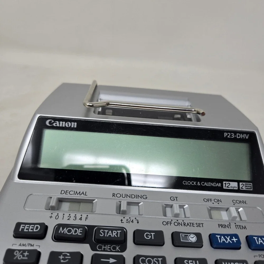Canon P23-DHV Mini Desktop Printing‎ Calculator 2 Color Print READ DESCRIPTION